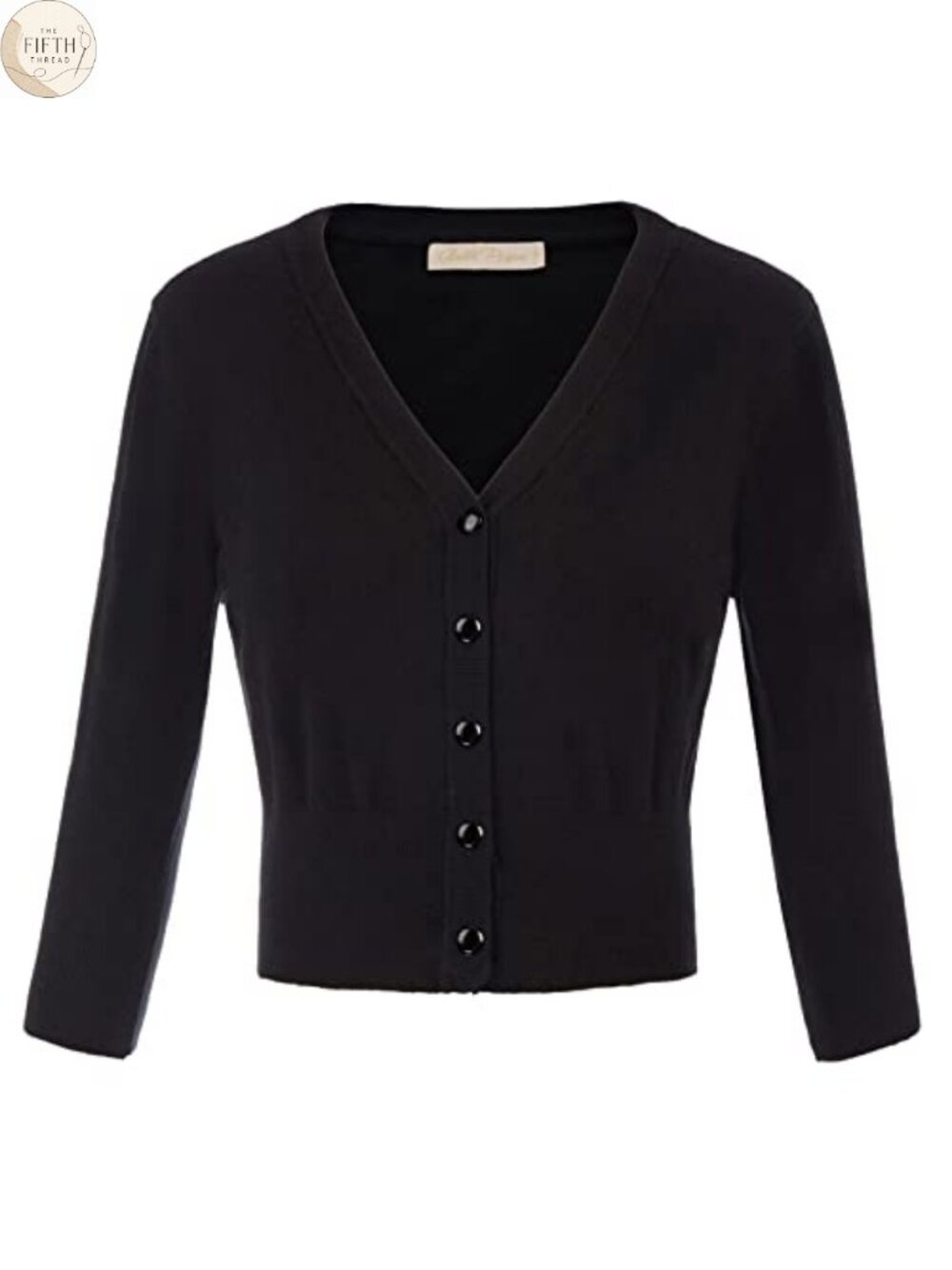 Cropped Cardigan Shrug Button Down 3/4 Sleeve Sweater for Women